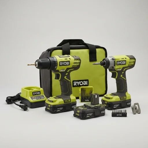 RYOBI ONE+ 18V Cordless Drill Combo Kit
