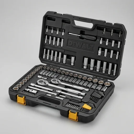 DEWALT Mechanics Tools Set, 1/4" & 3/8" Drive Ratchet and Socket Set (192-Piece)