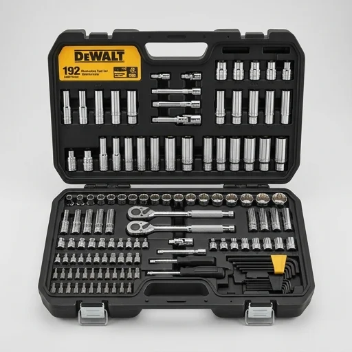 DEWALT Mechanics Tools Set, 1/4" & 3/8" Drive Ratchet and Socket Set (192-Piece)